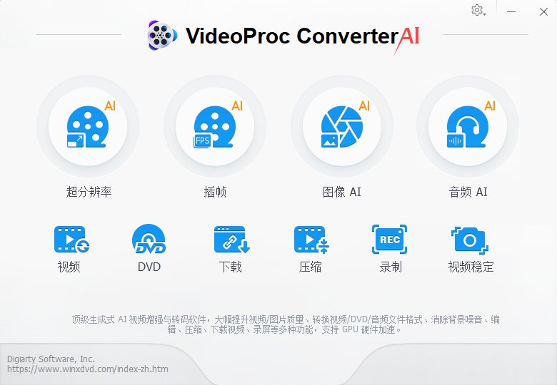VideoProc Converter AI(视频转换软件) v8.11.0917 多语便携版